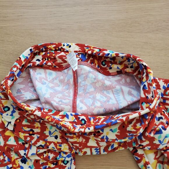 NEW LuLaRoe Yellow Red Floral Leggings - Picture 6 of 9